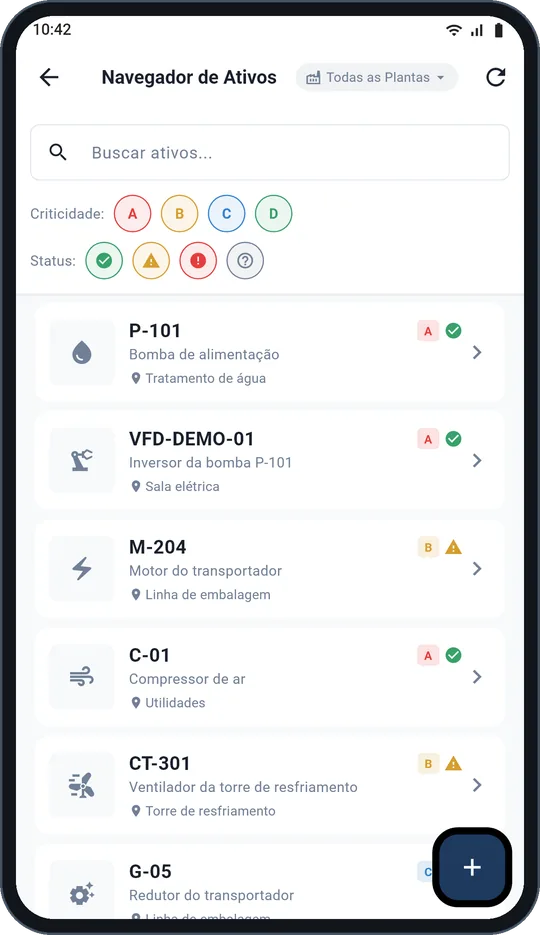 Cada ativo, um registro