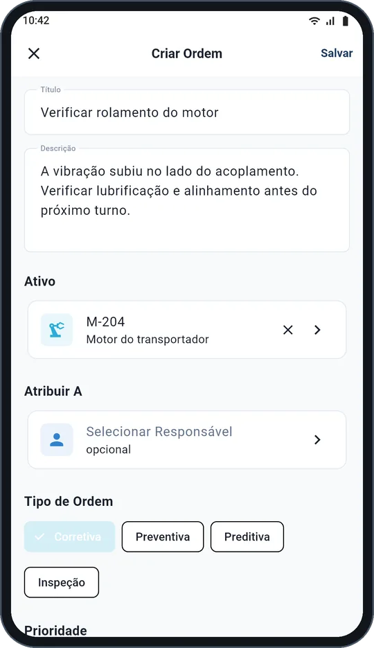 Ordens e observações direto do campo